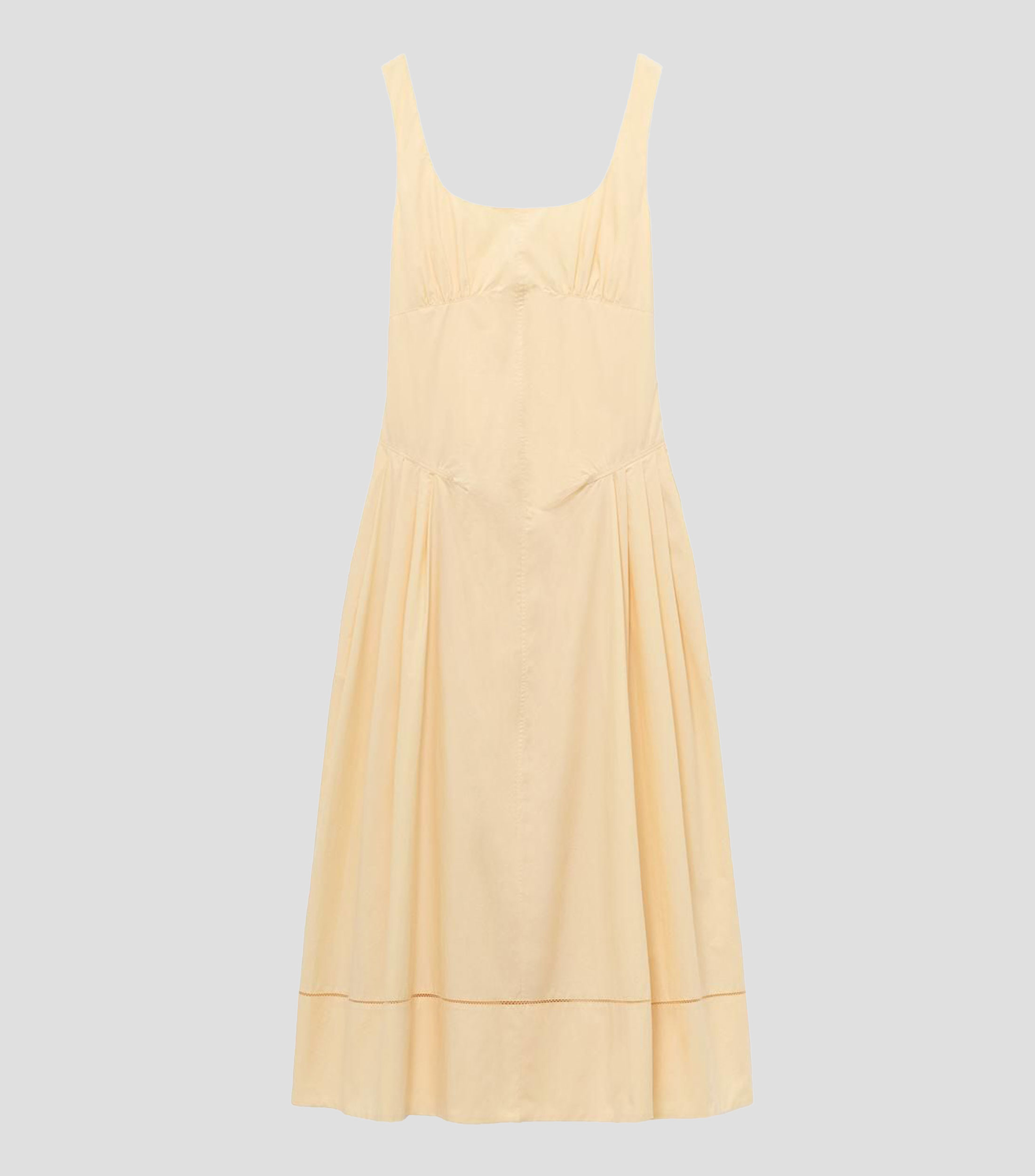 Vestido midi liso Mujer